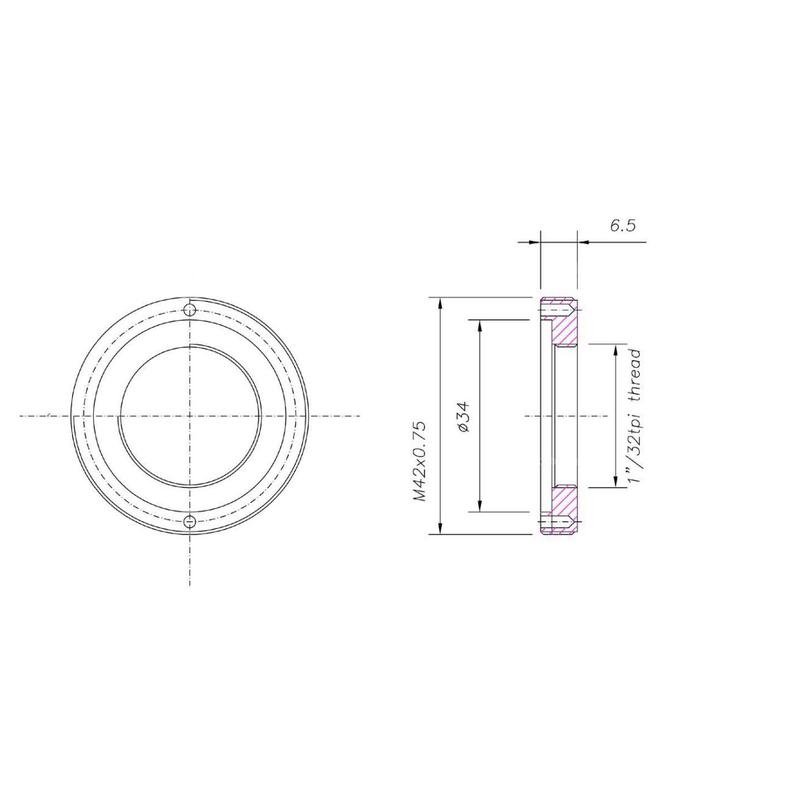 Baader Adapter projekcja Pierścień C-Mount z 1"C(i) na T-2(a)