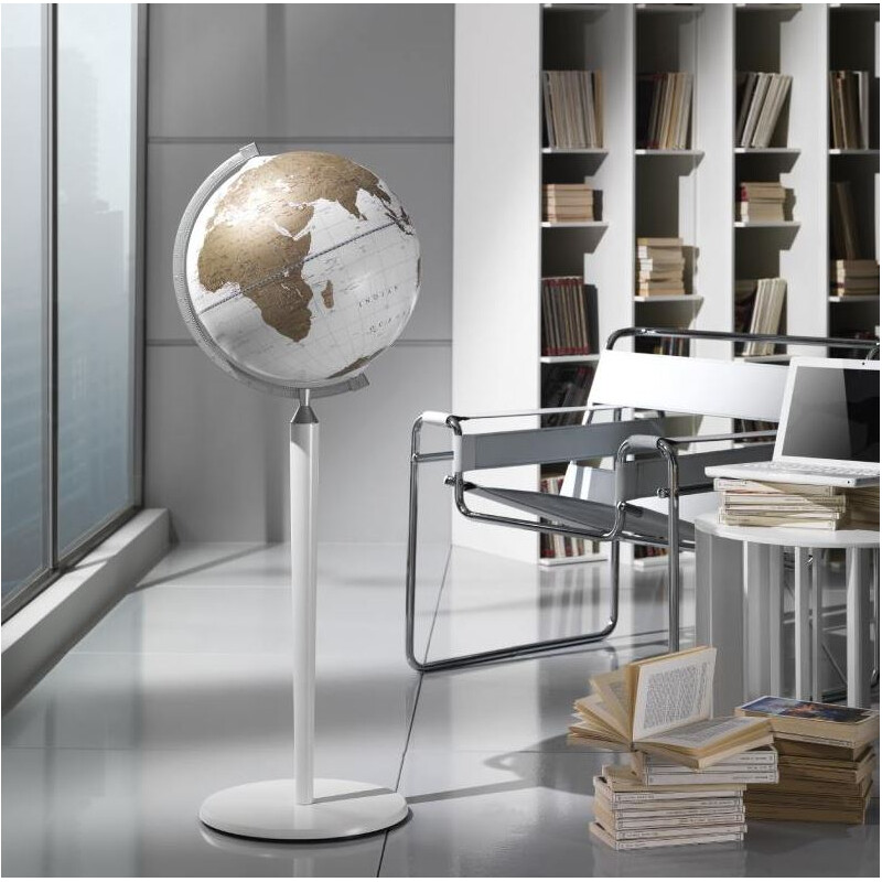 Zoffoli living Globus na podstawie Vasco da Gama All White 40cm