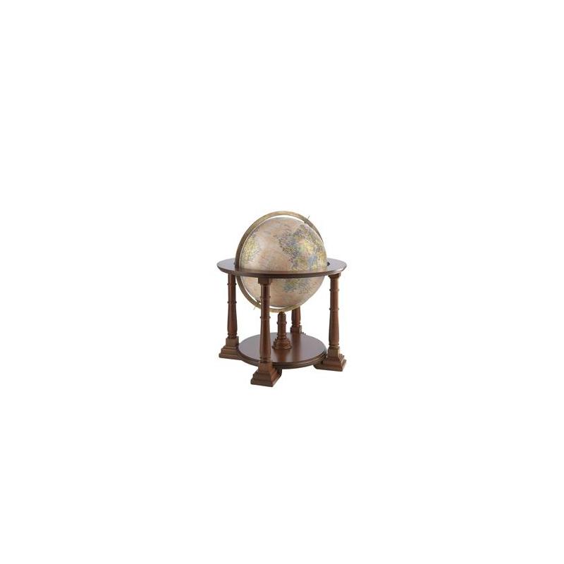 Zoffoli living Globus na podstawie Mercatore Rosa antico 50cm
