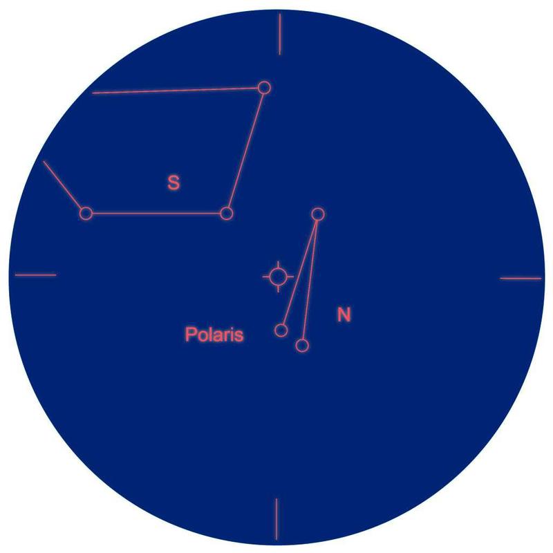 Explore Scientific Szukacz ES 8x50, kątowy 90° z pryzmatem Amiciego i grawerką biegunową