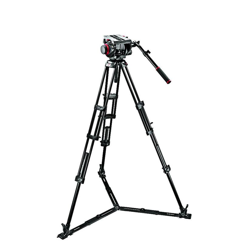 Manfrotto Statyw z głowicą uchylną Pro Fluid Video 509HD i nogami z podwójnych rurek 545GBK z rozpórką