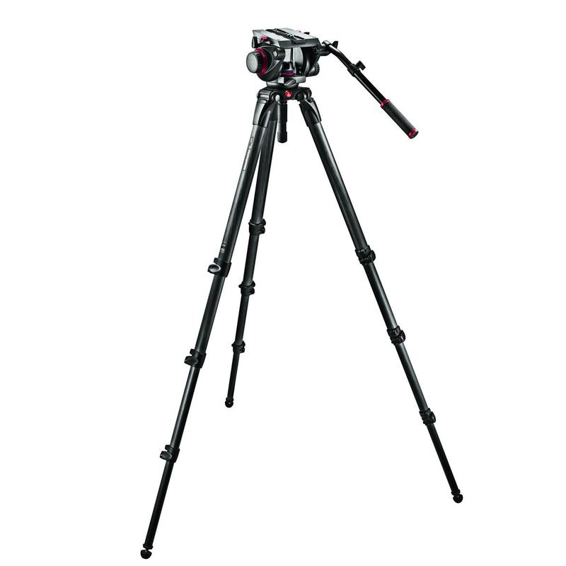 Manfrotto Statyw z głowicą uchylną Pro Fluid Video 509HD i nogami z pojedynczych rurek 536 z rozpórką