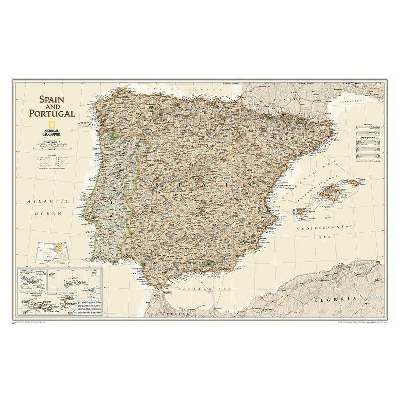 National Geographic Mapa Hiszpania i Portugalia