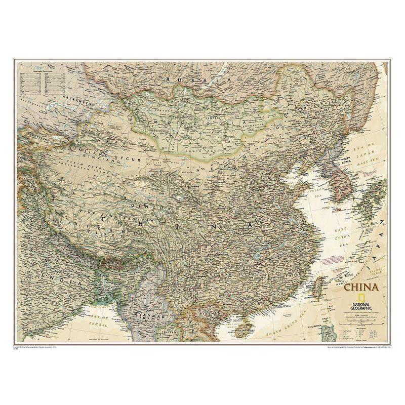 National Geographic Mapa antyczny Chiny