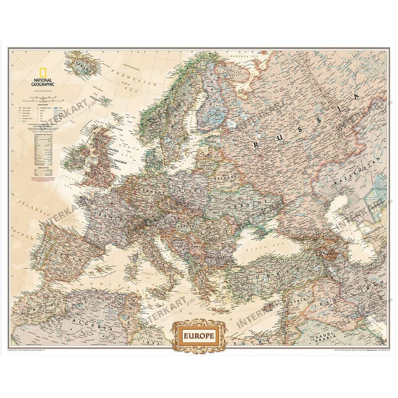 National Geographic Mapa antyczny Europa, 3-częściowa