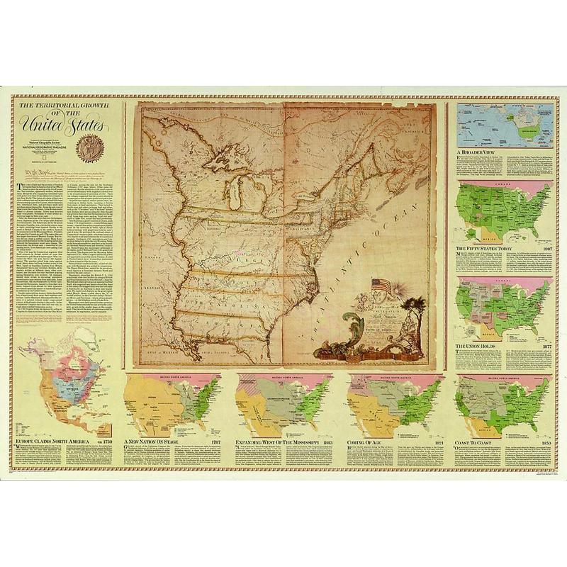 National Geographic Mapa USA / rozwój obszarów