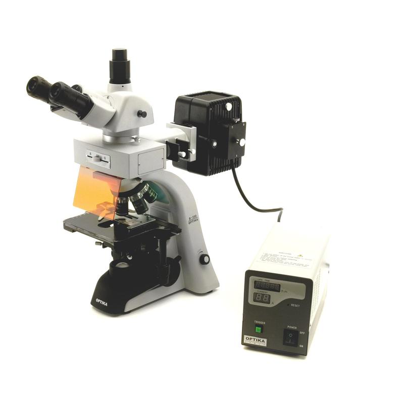 Optika Mikroskop B-353FL, trinocular, HBO  fluorescence, X-LED