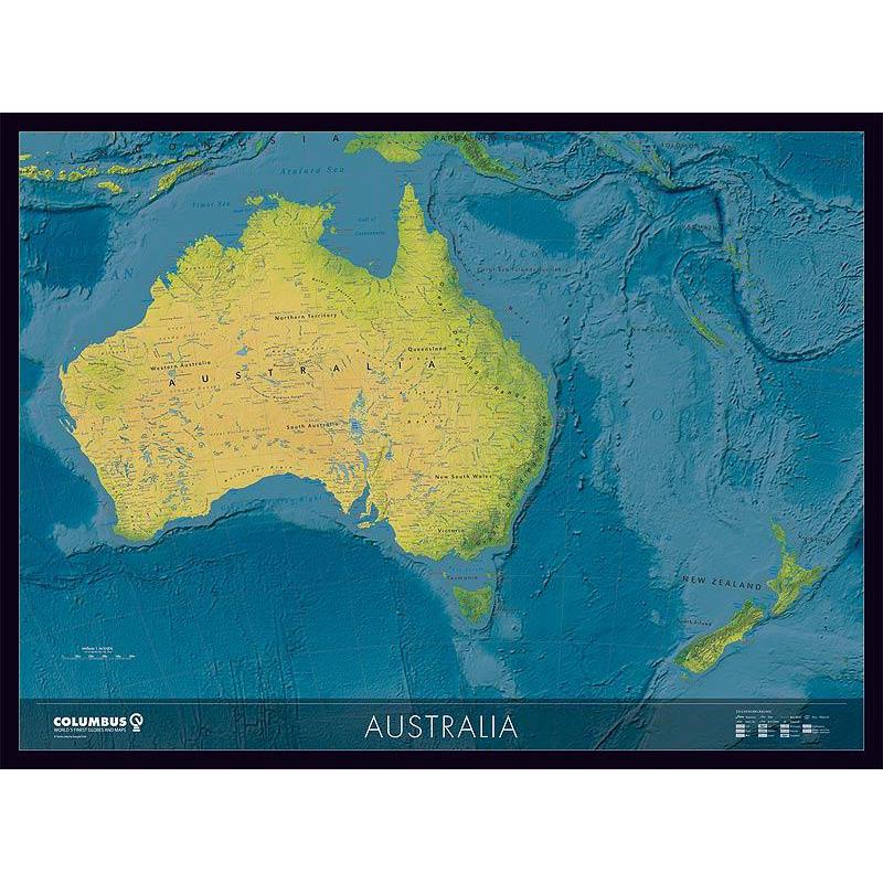 Columbus Mapa kontynentalna, Australia