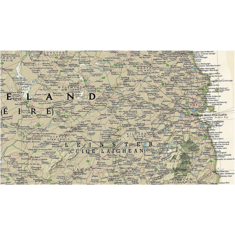 National Geographic Mapa Irlandia (76 x 91 cm)