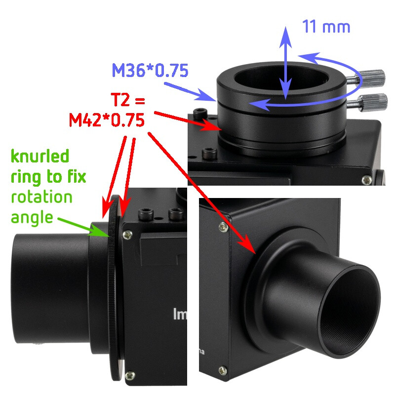 Omegon Lustro uchylne Nasadka kątowa z lustrem uchylnym