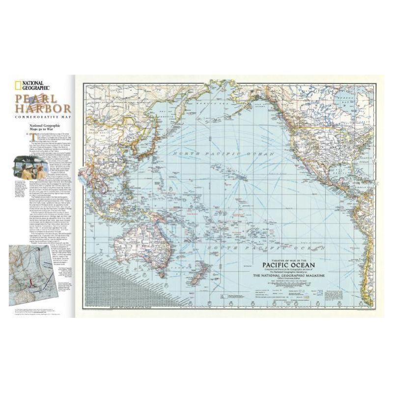 National Geographic Mapa regionalna Pearl Harbor / Dramat na Pacyfiku - dwustronna