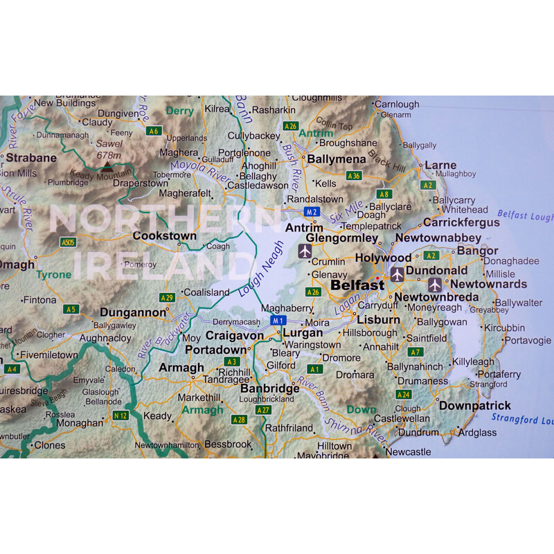 GeoMetro Mapa Irlandia (90 x 90 cm)