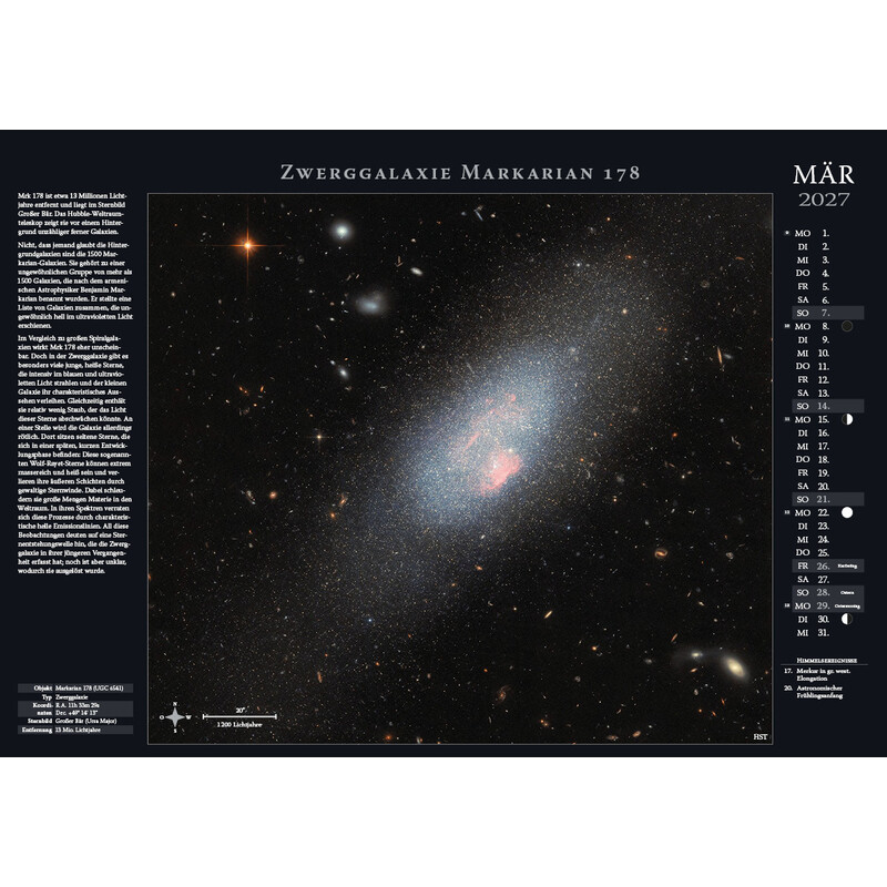 Astronomie-Verlag Kalendarze Weltraum-Kalender 2027