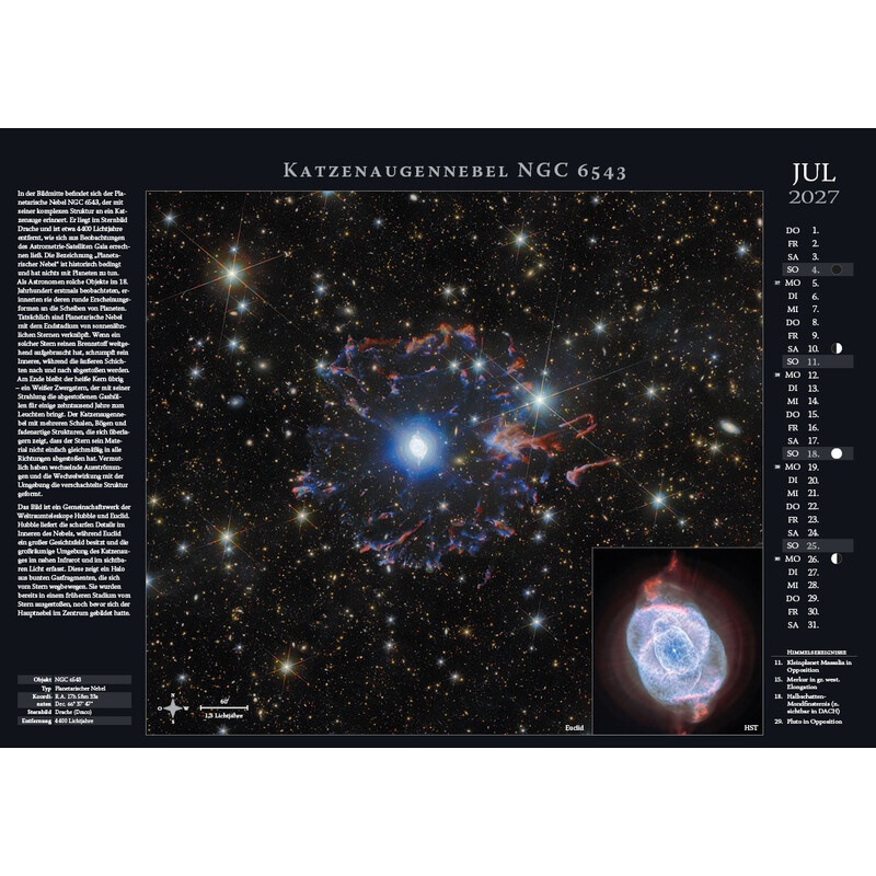 Astronomie-Verlag Kalendarze Weltraum-Kalender 2027