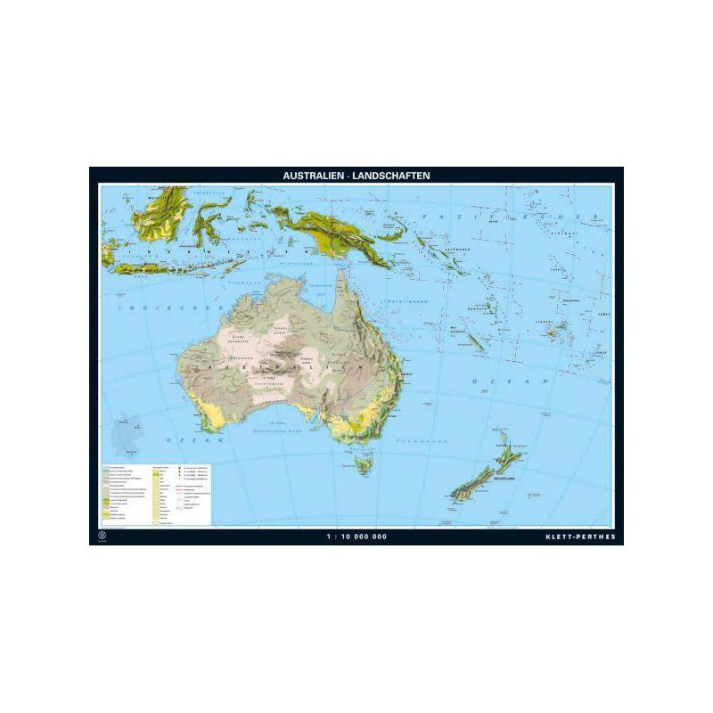 Klett-Perthes Verlag Mapa kontynentów Krajobrazy Australii