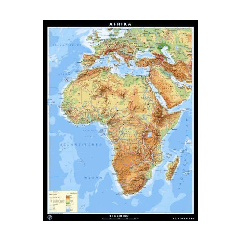 Klett-Perthes Verlag Mapa kontynentalna Afrika fizyczne / politycznych (P) 2-seitig