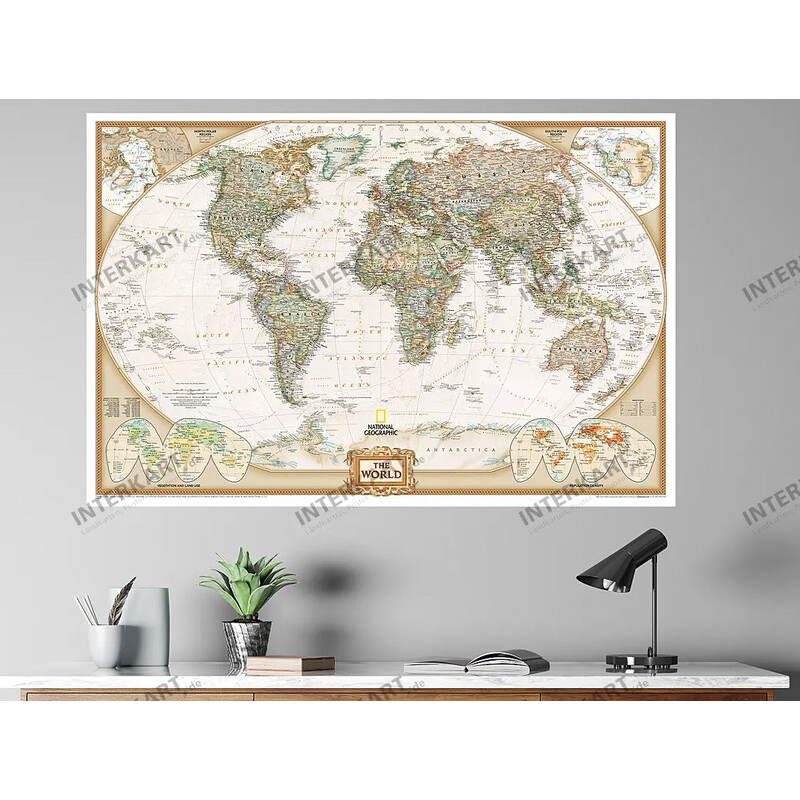 National Geographic Mapa świata Executive (117x76cm)