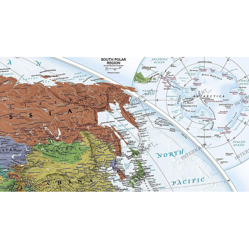 National Geographic Ozdobna polityczny  mapa świata, duża