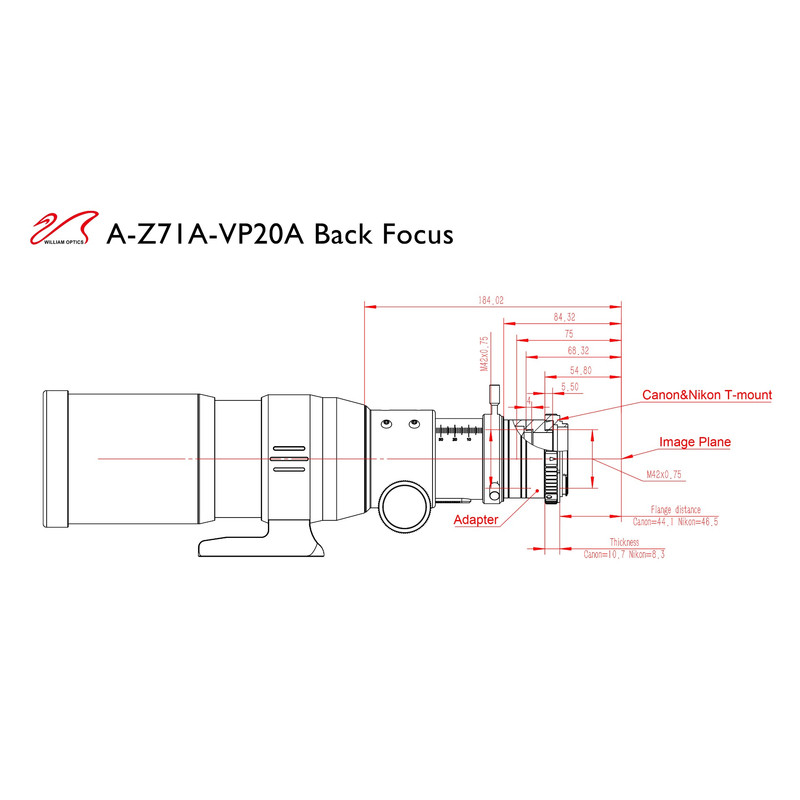 William Optics Refraktor apochromatyczny  AP 71/418 ZenithStar 71 ED OTA