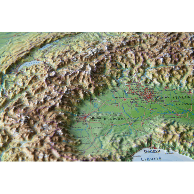 Georelief Łuk Alp, mapa plastyczna 3D, mała