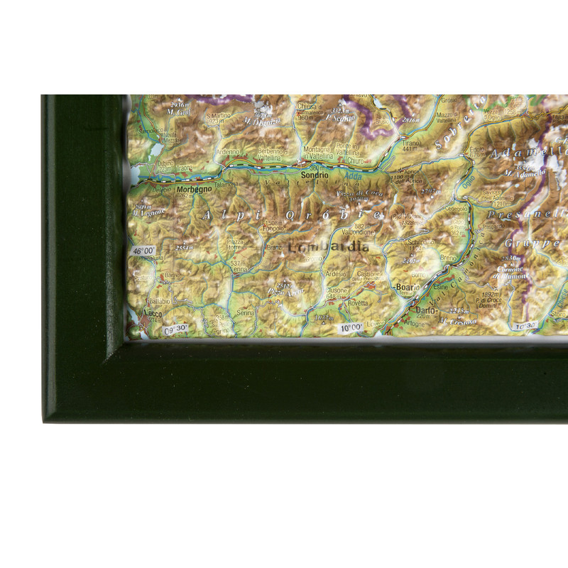 Georelief Austria, mapa plastyczna 3D, duża, w oprawie drewnianej
