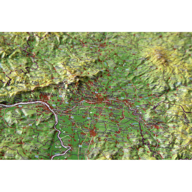 Georelief Hesja, mapa plastyczna 3D, mała