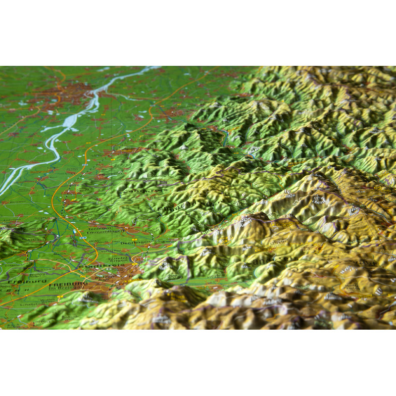 Georelief Mapa regionalna Schwarzwald