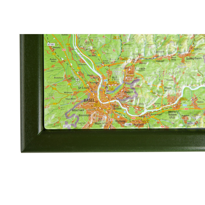 Georelief Mapa regionalna Schwarzwald