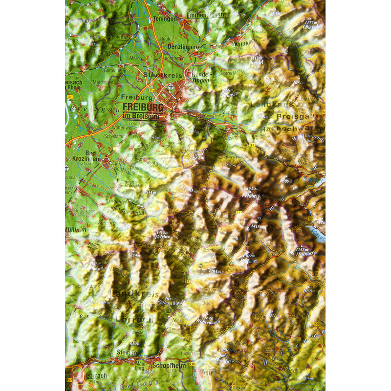 Georelief Szwarcwald, mapa plastyczna 3D, mała