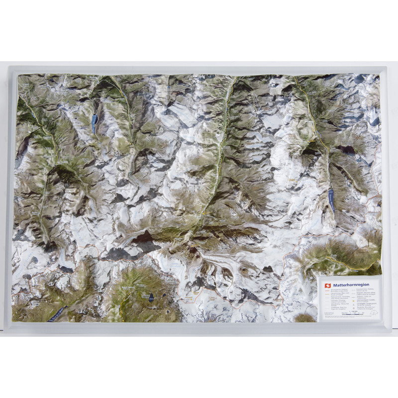 Georelief Mapa regionalna Region Matterhorn