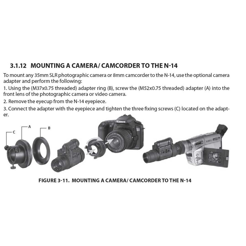 Armasight Adapter fotograficzny #46 (NYX-14, NYX-14 PRO, NYX-7 PRO, N14, N14 PRO, N15)