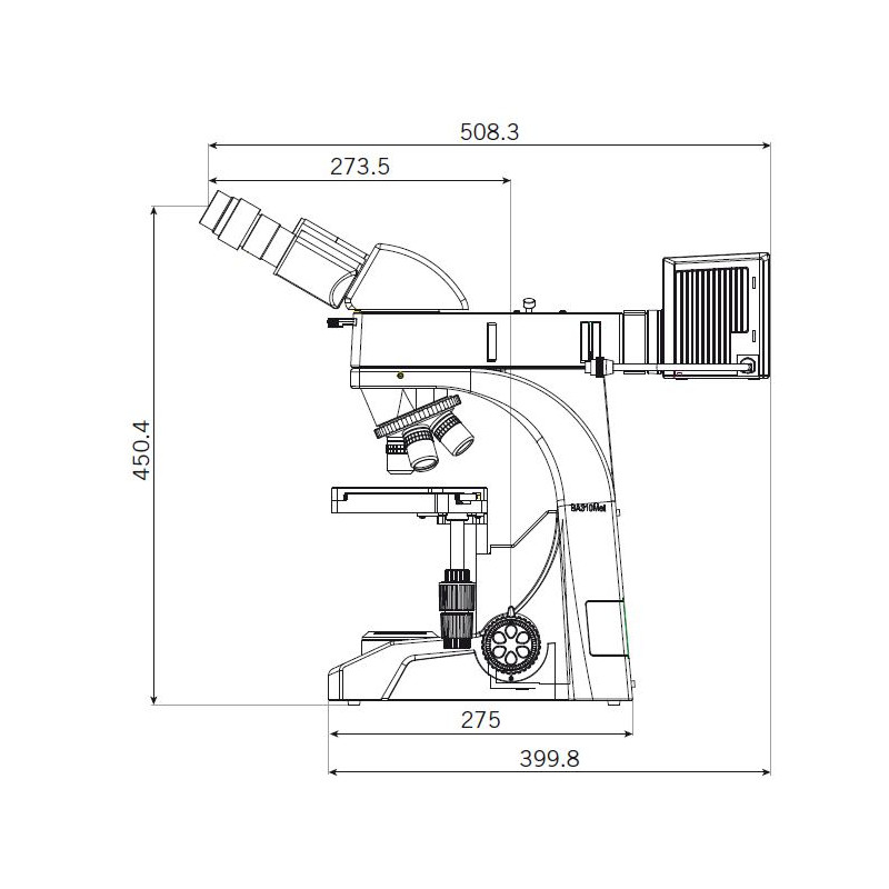 Motic Mikroskop BA310 MET-T, trinokular, (3"x2")