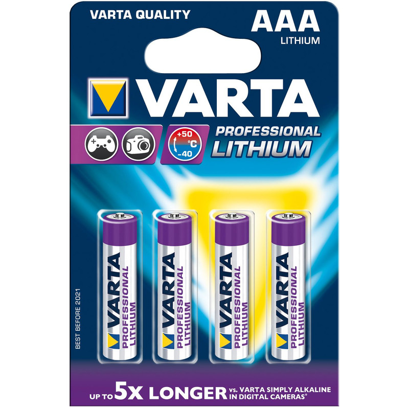 Varta Bateria Micro (AAA) Lithium Professional, 4 sztuki