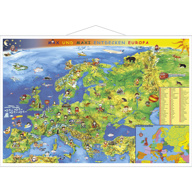 Stiefel Mapa Europy dla dzieci