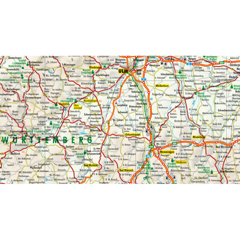 Bacher Verlag Mapa drogowa Niemiec 1:500 000 laminowana
