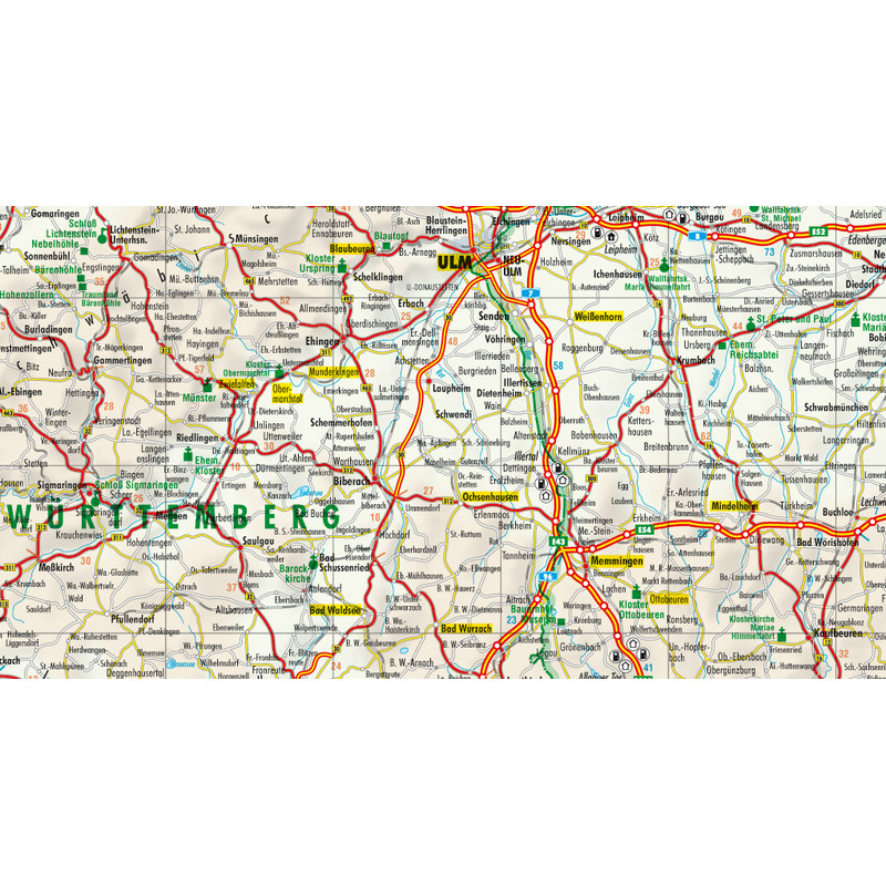 Bacher Verlag Mapa road map Germany 1:500.000 laminated