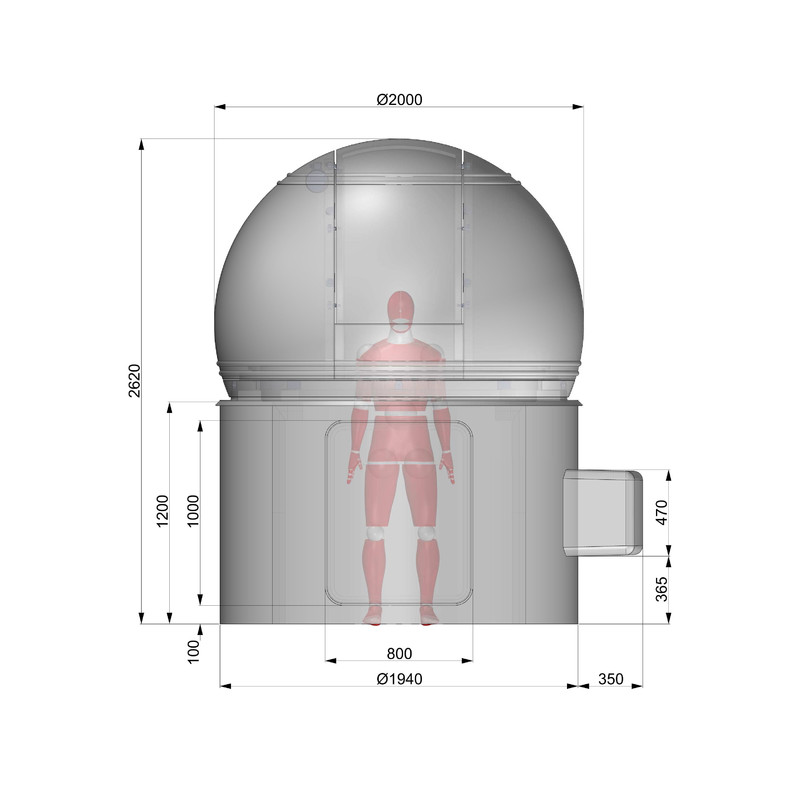 ScopeDome Kopuła obserwatorium średnica 2 m H120