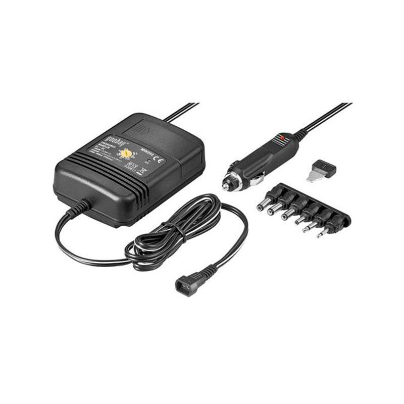 TS Optics Kabel Zasilacz z zestawem adapterów koncentrycznych z wtyczką do gniazda zapalniczki