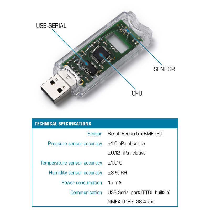 10 Micron Stacja pogodowa USB BlueAstro