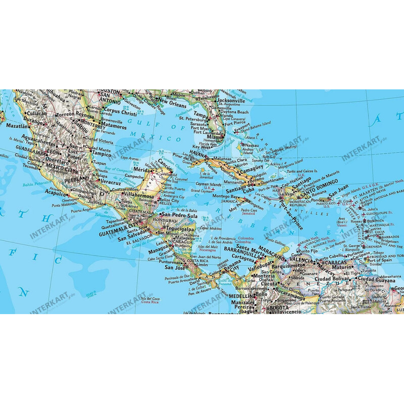 National Geographic Mapa kontynentalna continent map North and South America political (laminated)