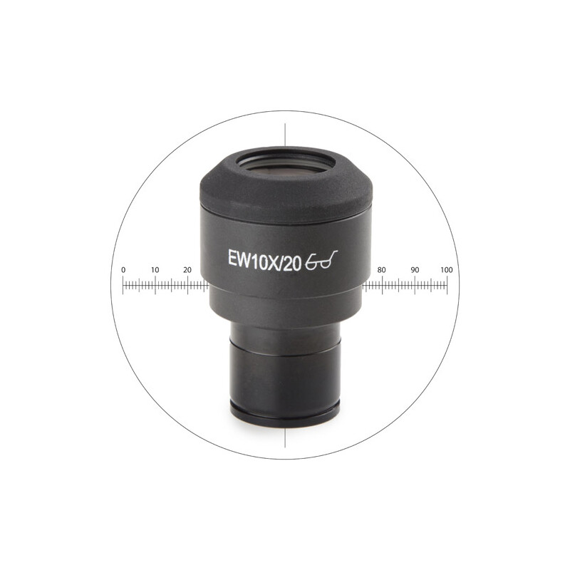 Euromex Okular pomiarowy IS.6010-CM, WF10x/20 mm, 10/100 microm., crosshair, Ø 23.2 mm (iScope)