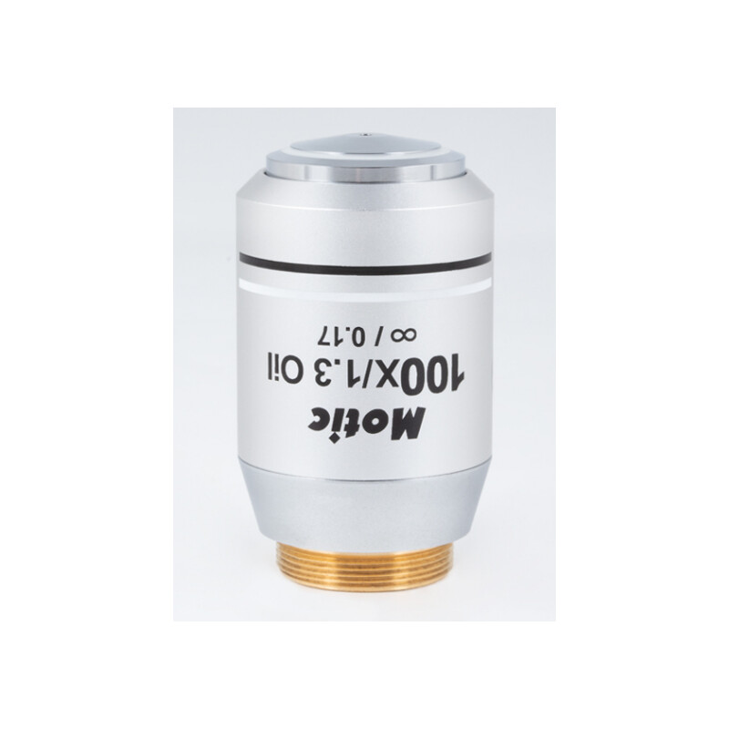 Motic Obiektyw CCIS® Plan FLUOR Objektiv PL UC FL, 100X / 1.3 (Feder/Öl), wd 0.1mm, infinity