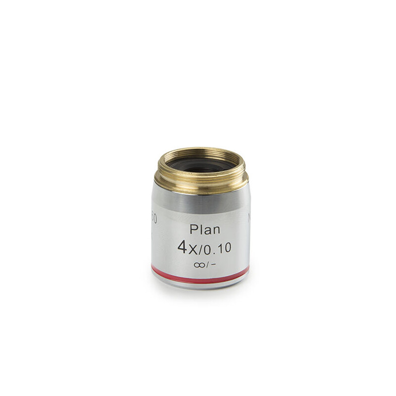 Euromex Obiektyw DX.7204, 4x/0.10 Pli, plan, nieskończoność, odległość robocza 30 mm (Delphi-X)