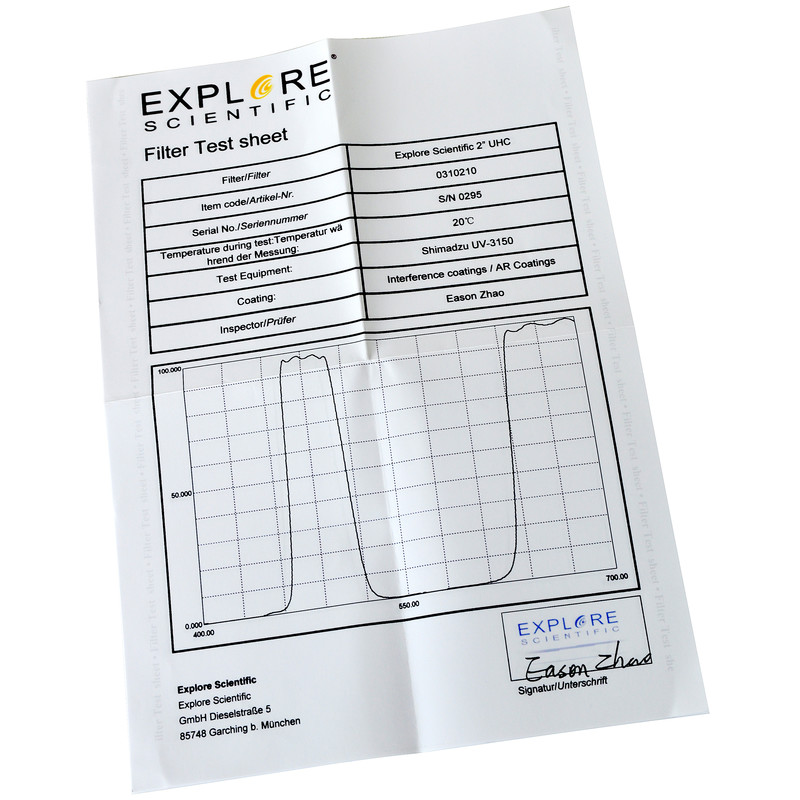 Explore Scientific Filtry Filtr UHC 2"