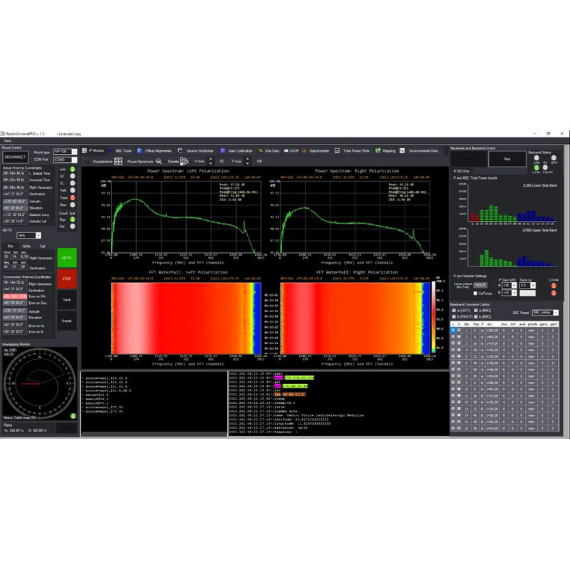 Radio2Space Radioteleskop Spider 300A Advanced z odpornym na warunki atmosferyczne montażem AZ GoTo