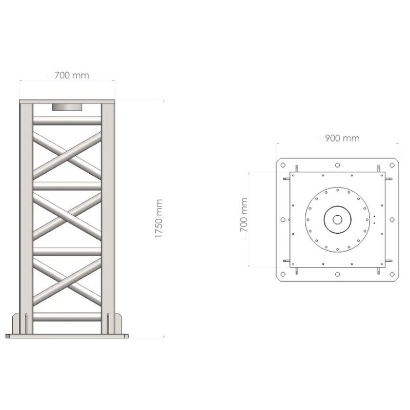 Radio2Space Radioteleskop Spider 500A Advanced z odpornym na warunki atmosferyczne montażem AZ GoTo