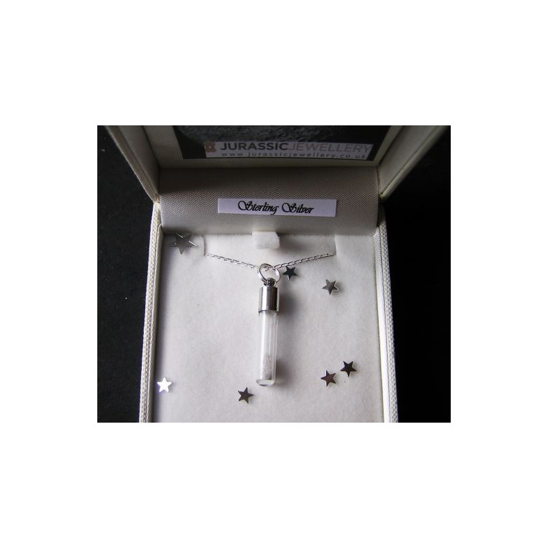Jurassic Jewellery Meteoryty Biżuteria jurajska Łańcuszek z pyłem księżycowym (fiolka)