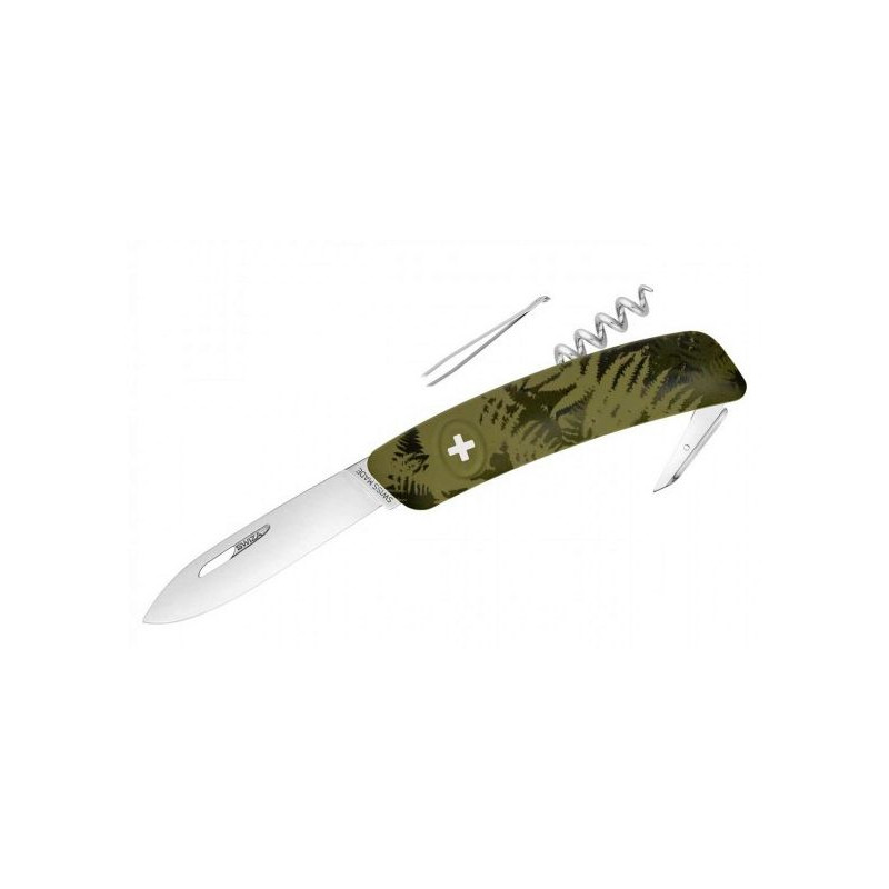 SWIZA Noże Szwajcarski scyzoryk kieszonkowy C01 SILVA paproć maskująca khaki