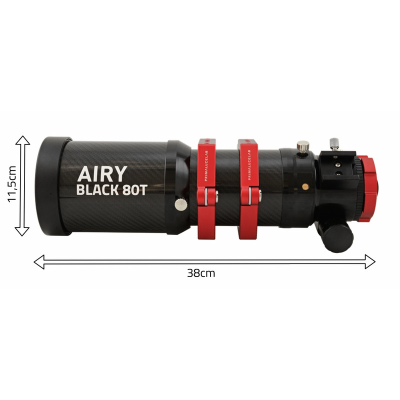 PrimaLuceLab Refraktor apochromatyczny  AP 80/500 Airy Black 80T Carbon OTA