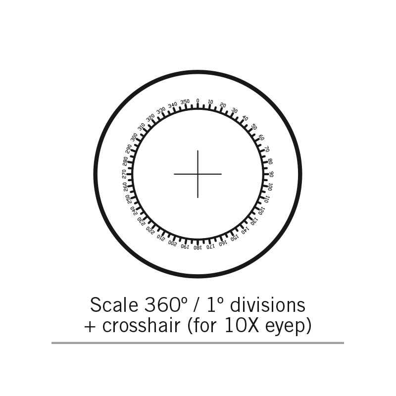 Motic Płytka z siatką 360°/1°, śr. 25 mm, tylko do 10x (SMZ-161)